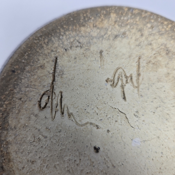 Studio Art Handmade Small Medium Vase Purple Gray Tan Feather Leather Tie - Picture 12 of 12